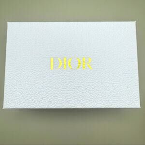 Dior White Gift Box with‎ Lift off Top Gold Foil Logo on Lid